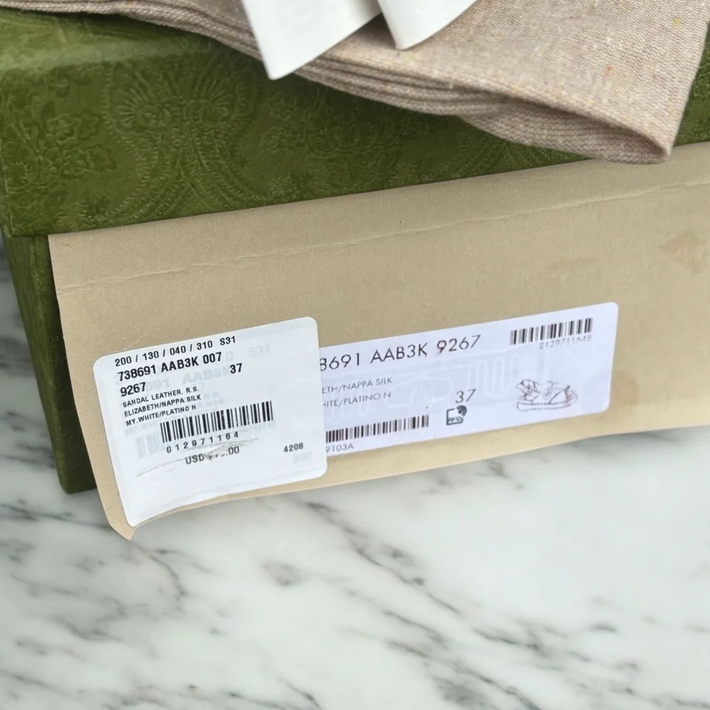 Brand New In Box Gucci Metallic Gold Sandals - Picture 12 of 12